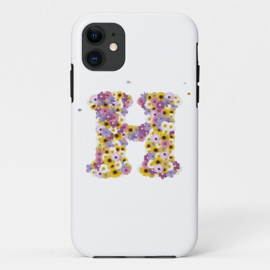 Coques Case-Mate iPhone Lettre de fleurs H (Dos)