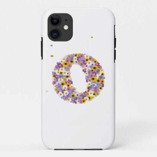 Coques Case-Mate iPhone Lettre de fleurs O (Dos)