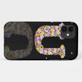 Coques Case-Mate iPhone Lettre de fleurs U (Dos (Horizontal))