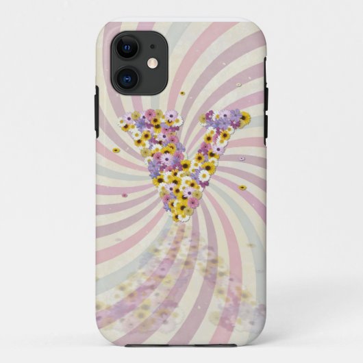 Coques Case-Mate iPhone Lettre de fleurs v (Dos)