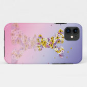 Coques Case-Mate iPhone Lettre de fleurs z (Dos (Horizontal))