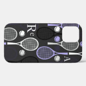 Coques Case-Mate iPhone Lettre de nom du joueur de tennis Équipe sportive (Verso (horizontal))