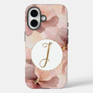 Coques iPhone 16 Lettre de Parties scintillant en or flou I (comme