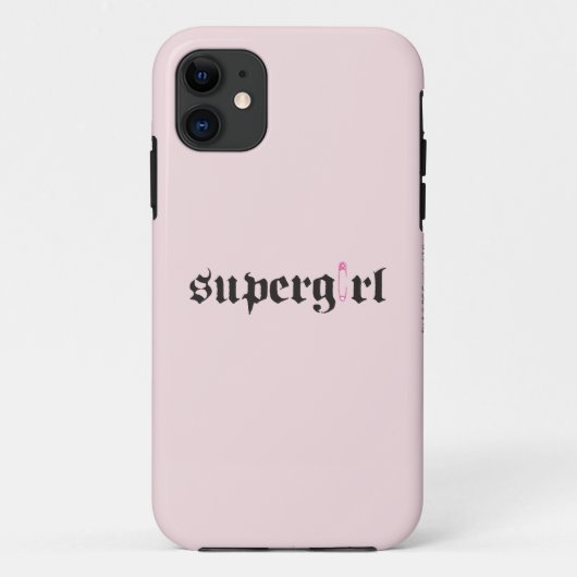 Coques Case-Mate iPhone LETTRE D'ÉCRAN DE SÉCURITÉ Supergirl (Dos)