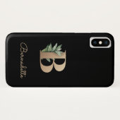 Coques Case-Mate iPhone LETTRE D'OR MONOGRAPHIQUE BOtanique Élégante B (Dos (Horizontal))