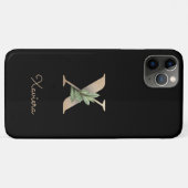 Coques Case-Mate iPhone LETTRE D'OR MONOGRAPHIQUE BOtanique Élégante X (Dos (Horizontal))