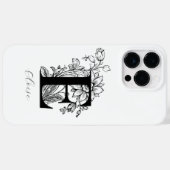 Coques Case-Mate iPhone Lettre E Monogramme Floral Botanique Nom (Verso (horizontal))