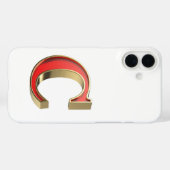 Coques Case-Mate iPhone Lettre en verre rouge C (Verso (horizontal))