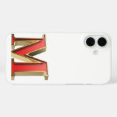 Coques Case-Mate iPhone Lettre en verre rouge M (Verso (horizontal))