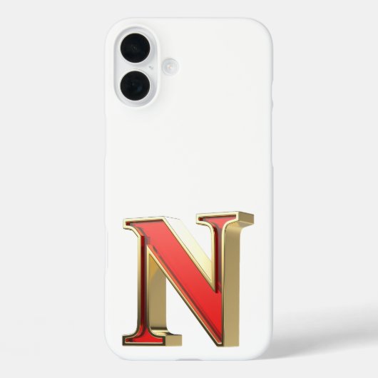 Coques Case-Mate iPhone Lettre en verre rouge N (Verso)