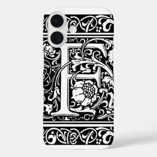 Coques iPhone 16 Lettre F Médiévale Monogramme Art Nouveau