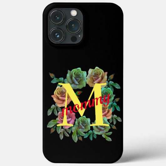 COQUES Case-Mate iPhone LETTRE FLORAL MOMMY PERSONNALISÉE (Verso)