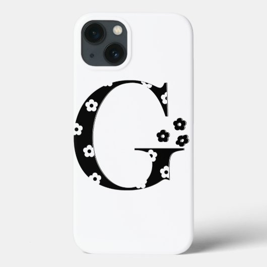 Coques Case-Mate iPhone lettre G à motifs fleurs (Verso)