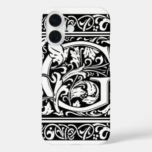 Coques iPhone 16 Lettre G Monogramme médiéval Art Nouveau