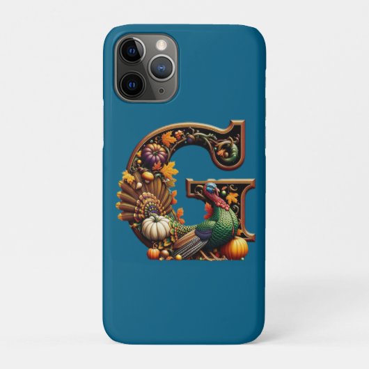 Coques Case-Mate iPhone Lettre G style Thanksgiving (Dos)