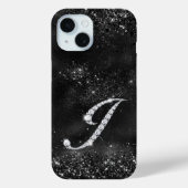 COQUES Case-Mate iPhone LETTRE HERBE STYLE CRYSIAL J NOIR (Verso)