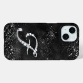 Coques Case-Mate iPhone LETTRE HERBE STYLE CRYstal ROSTONE F noir (Verso (horizontal))