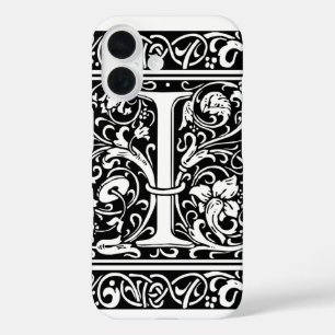 Coques iPhone 16 Lettre I Monogramme médiéval Art Nouveau
