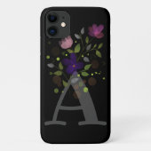 Coques Case-Mate iPhone LETTRE INITIALE A PLUS MODE Floral (Dos)