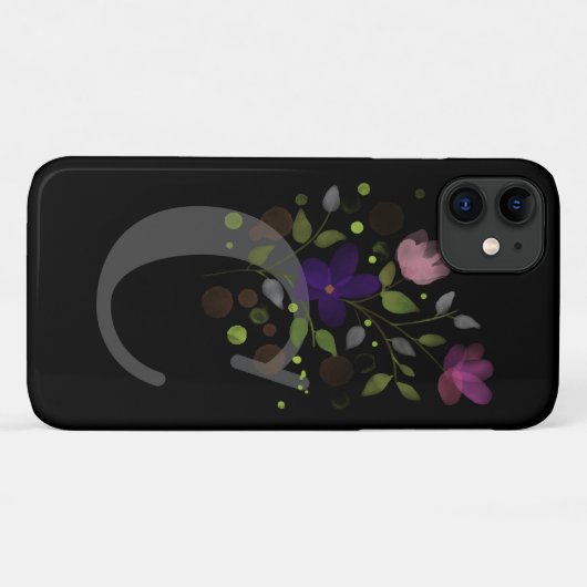 Coques Case-Mate iPhone Lettre initiale C Plus Design floral (Dos (Horizontal))