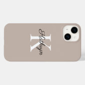 Coques Case-Mate iPhone Lettre initiale de monogramme bohème (Verso (horizontal))