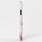 Coques Case-Mate iPhone Lettre initiale florale de couronne Monogramme Nom (Dos/Droite)