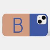 Coques Case-Mate iPhone Lettre initiale Monogramme Colorbloc moderne (Verso (horizontal))