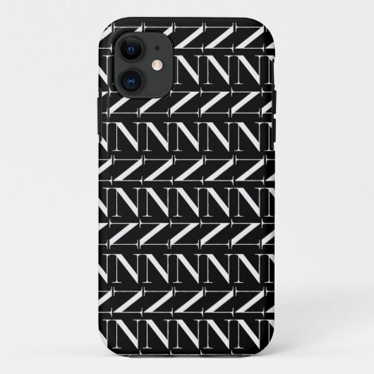 Coques Case-Mate iPhone Lettre initiale monogramme N (Dos)