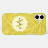 Coques Case-Mate iPhone Lettre initiale Monogramme Yellow Shadows Texture (Verso (horizontal))
