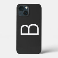 Lettre initiale noire Monogramme moderne