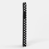 Coques Case-Mate iPhone LETTRE INITIALE Pois NOIRE BLANCHE (Dos/Droite)
