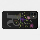 Coques Case-Mate iPhone Lettre initiale R Plus Floral Design (Dos (Horizontal))