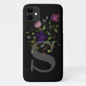 Coques Case-Mate iPhone Lettre initiale S Plus Floral Design (Dos)