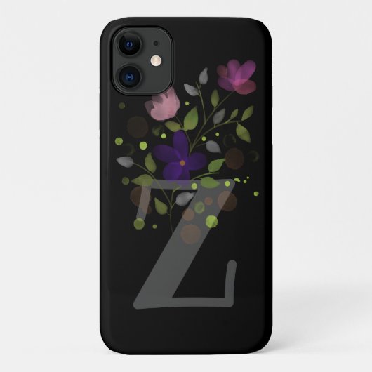 Coques Case-Mate iPhone Lettre initiale Z Plus Design floral (Dos)