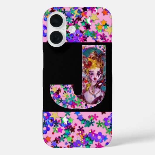 COQUES Case-Mate iPhone LETTRE J MONOGRAMME DE MASQUÉRADE VALENTINE VÉNÉTI (Verso)