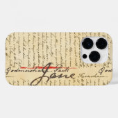 Coques Case-Mate iPhone LETTRE Jane Austen (Verso (horizontal))