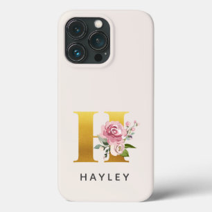 Case-Mate iPhone Case Lettre M Monogramme Florale Personnalisée Nom