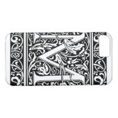 Coques Case-Mate iPhone Lettre M Monogramme médiéval Art Nouveau (Dos (Horizontal))