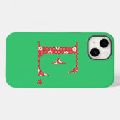 Coques Case-Mate iPhone Lettre modèle de fleur E rouge & points) Coque-Mat (Verso (horizontal))