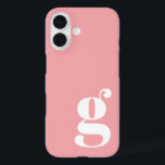 Coques iPhone 16 Lettre Monogramme minimaliste mignonne en rose Ros<br><div class="desc">Lettre Monogramme minimaliste mignonne en coque iphone rose Rose</div>