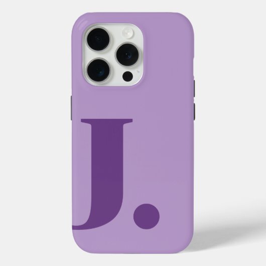 Coques Case-Mate iPhone Lettre monogramme violet couleur de base minimalis (Verso)