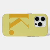 Coques Case-Mate iPhone LETTRE MONOGRAPHIQUE JAUNE COULEUR DE BASE Minimal (Verso (horizontal))