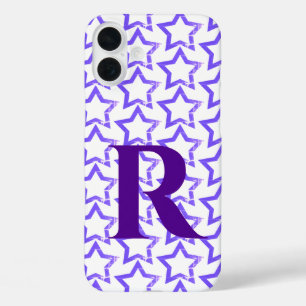 Coques iPhone 16 Plus Lettre monographique personnalisée Pastel Purple S