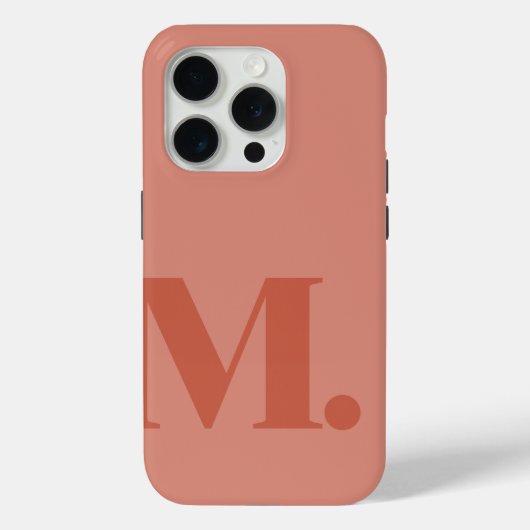 Coques Case-Mate iPhone LETTRE MONOGRAPHIQUE Rouge clair Couleur de base M (Verso)