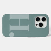Coques Case-Mate iPhone LETTRE MONOGRAPHIQUE VERT COULEUR DE BASE Style mi (Verso (horizontal))