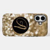 Coques Case-Mate iPhone LETTRE Parties scintillant or Dreamy Bokeh A Monog (Verso (horizontal))
