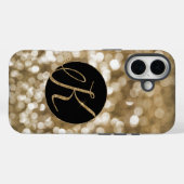 Coques Case-Mate iPhone LETTRE Parties scintillant or Dreamy Bokeh K Monog (Verso (horizontal))