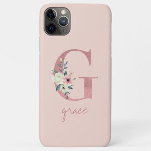 Case-Mate iPhone Case Lettre Parties scintillant rose monogramme G rose 
