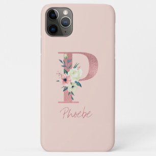 Case-Mate iPhone Case Lettre Parties scintillant rose monogramme P rose