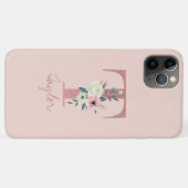 Coques Case-Mate iPhone Lettre Parties scintillant rose monogramme T rose  (Dos (Horizontal))